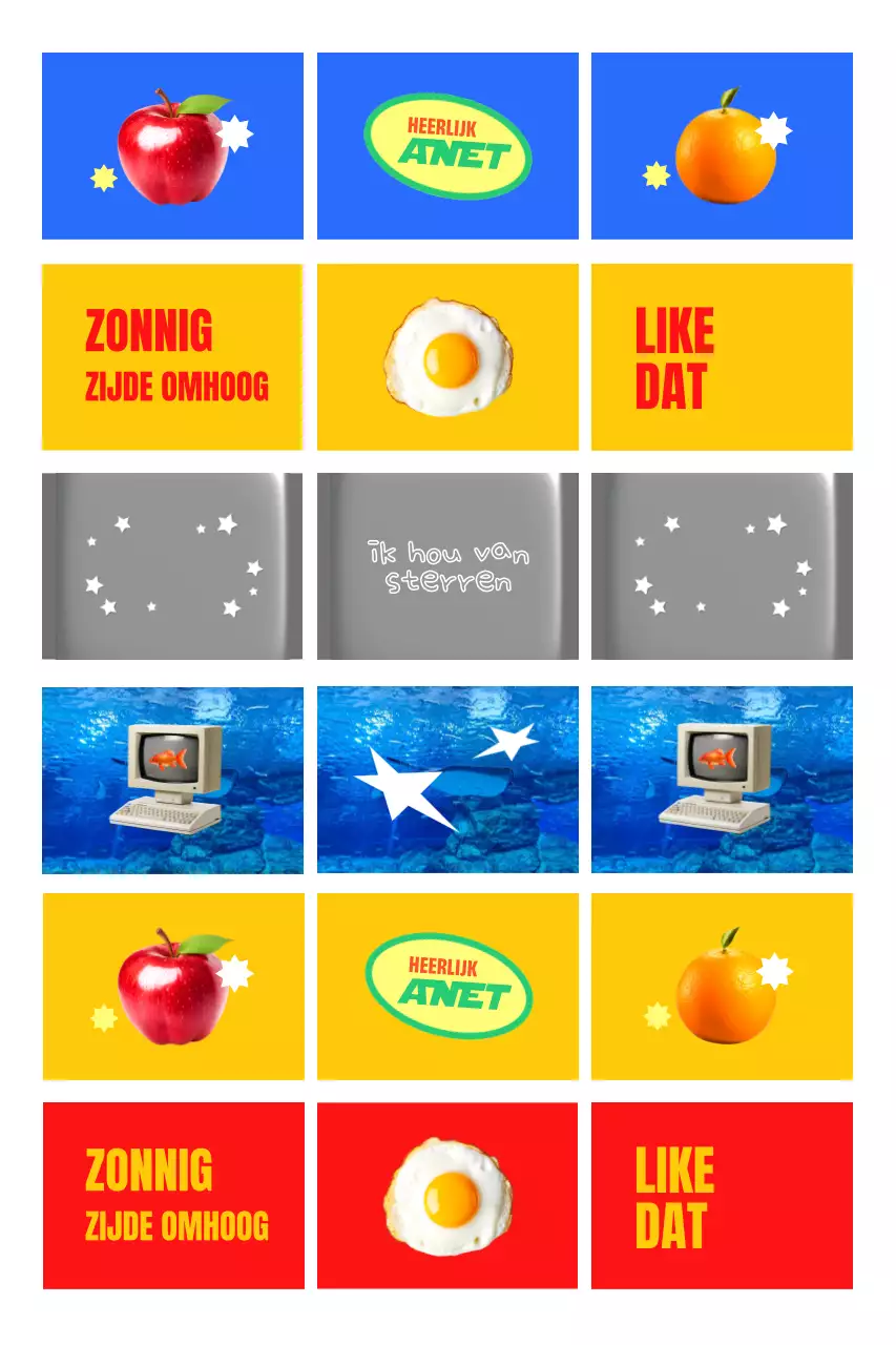 Blauwe Pop Art-tentoonstelling