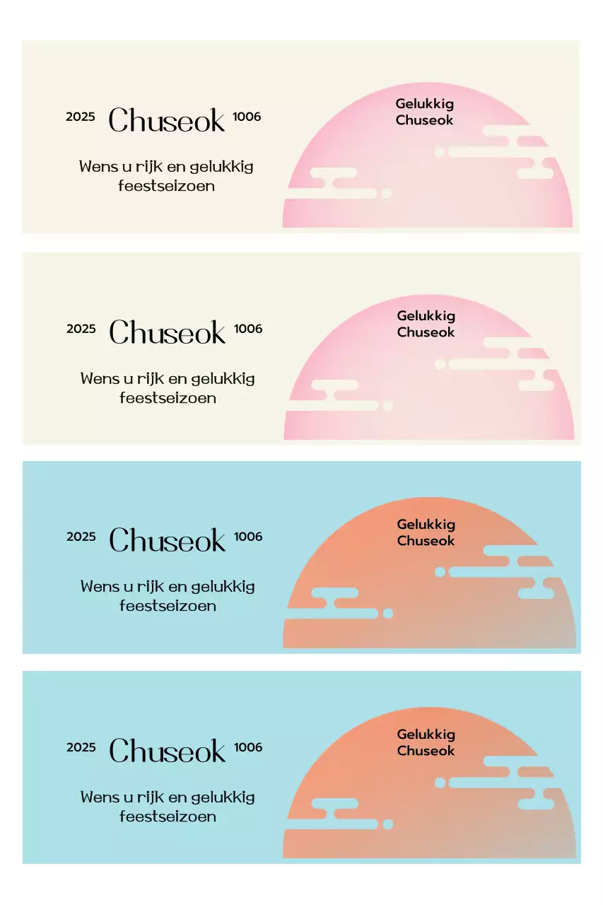 Beige Eenvoudige Chuseok Viering