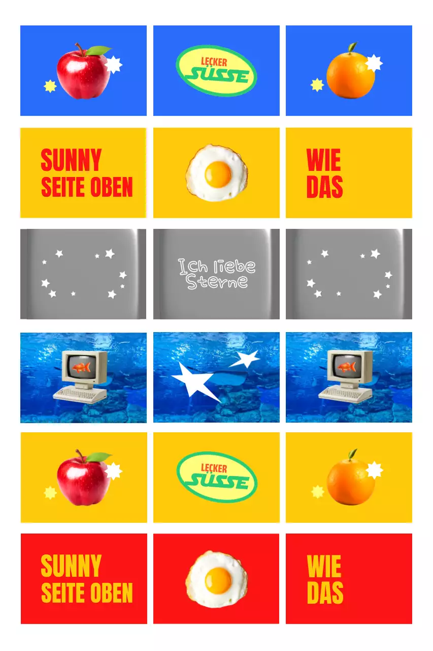 Blaue Pop-Art-Ausstellung