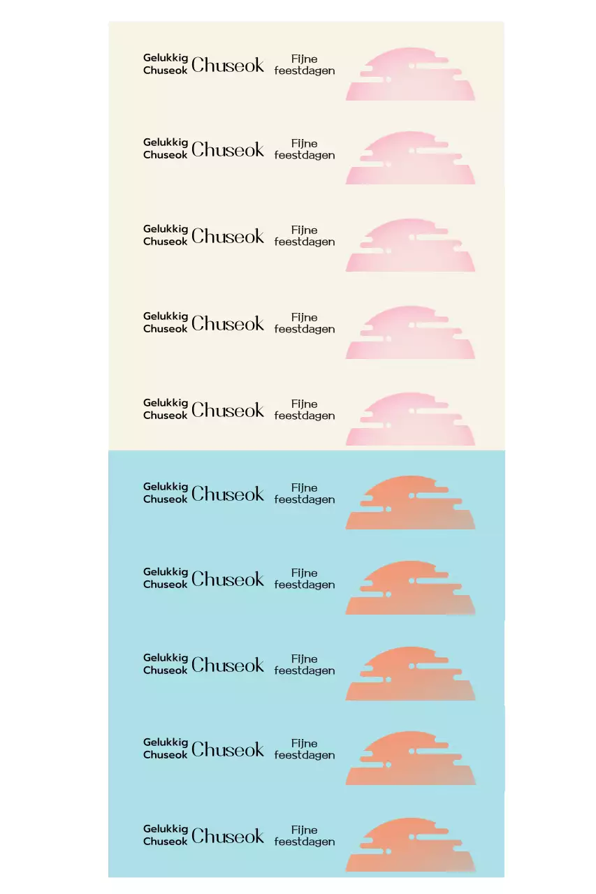 Hemelsblauwe traditionele Chuseok-viering