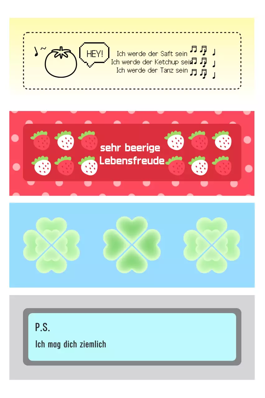 Lila und süße Briefpapieraufkleber