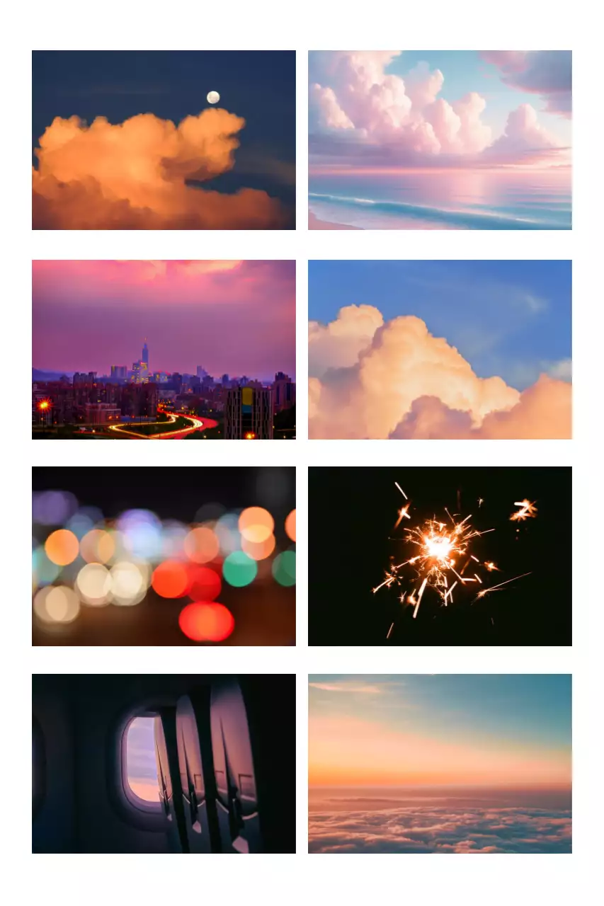 Cadre photo vintage orange paysage