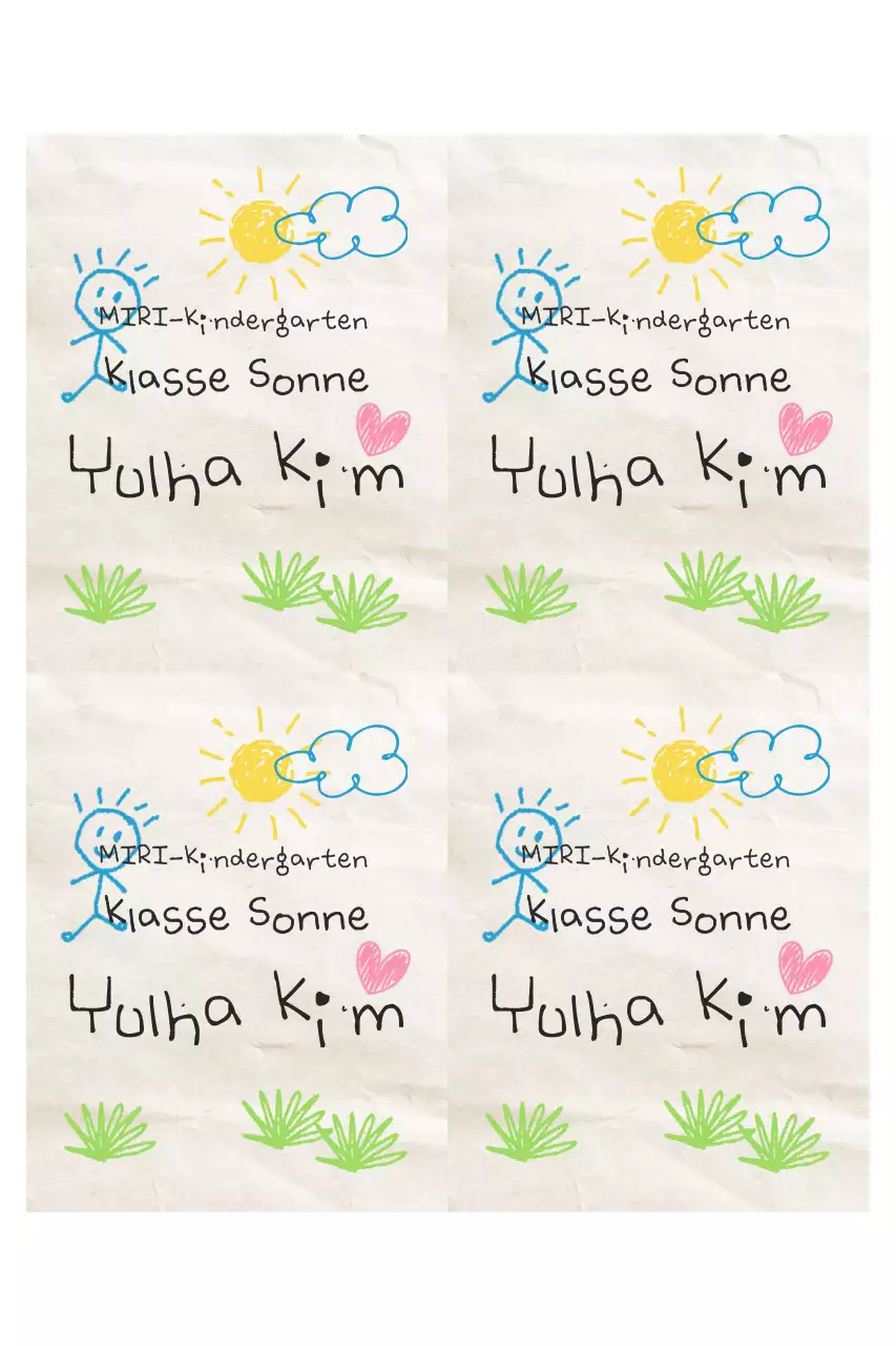 Beige süße Kindergarten-Briefpapier