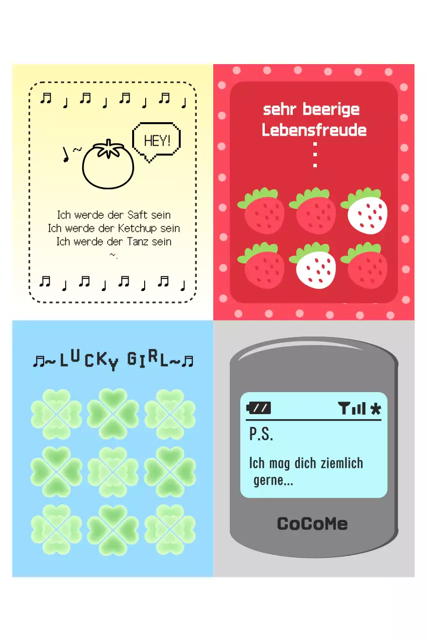 Lila Retro-Musik Postkarte