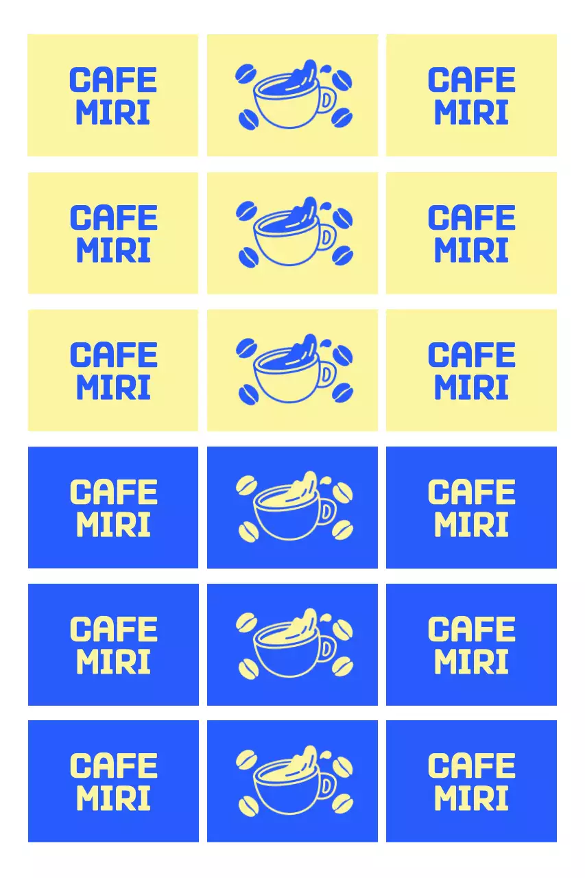 Logo de café simple jaune