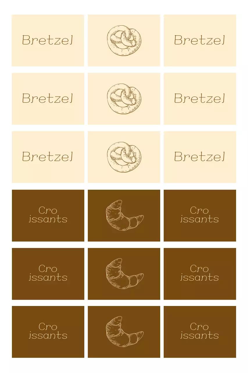 Autocollant de boulangerie simple beige