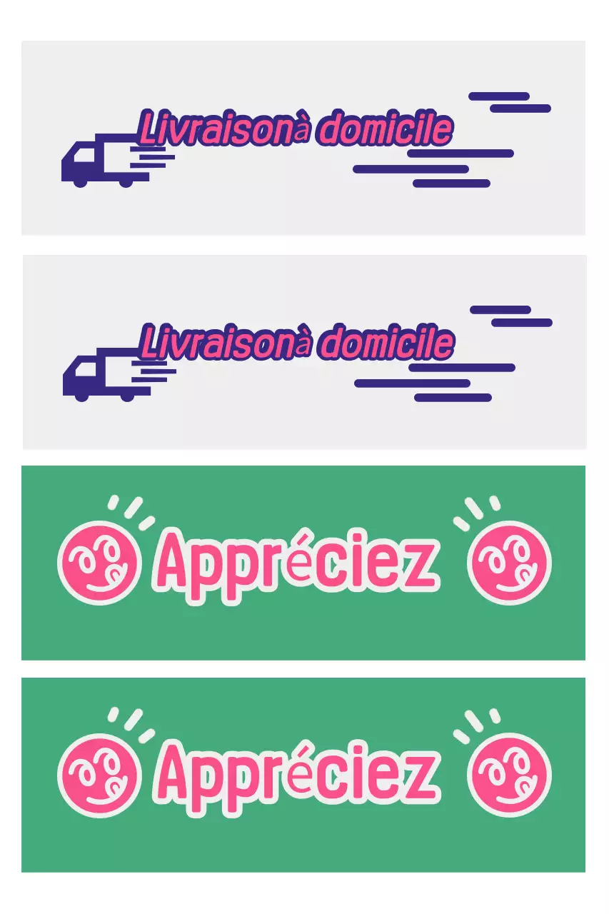 Publicité de livraison simple rose