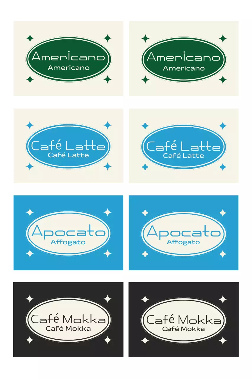 Groene vintage koffiesticker