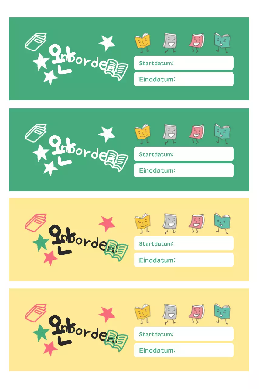 Groene schattige leerstickers