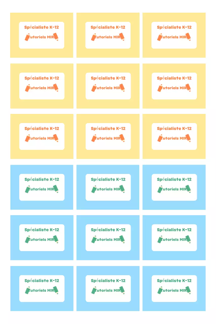 Autocollant jaune simple pour l'éducation