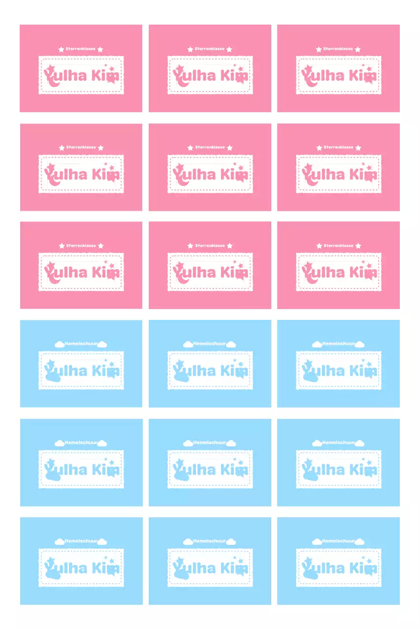 Roze eenvoudig ontwerp sticker