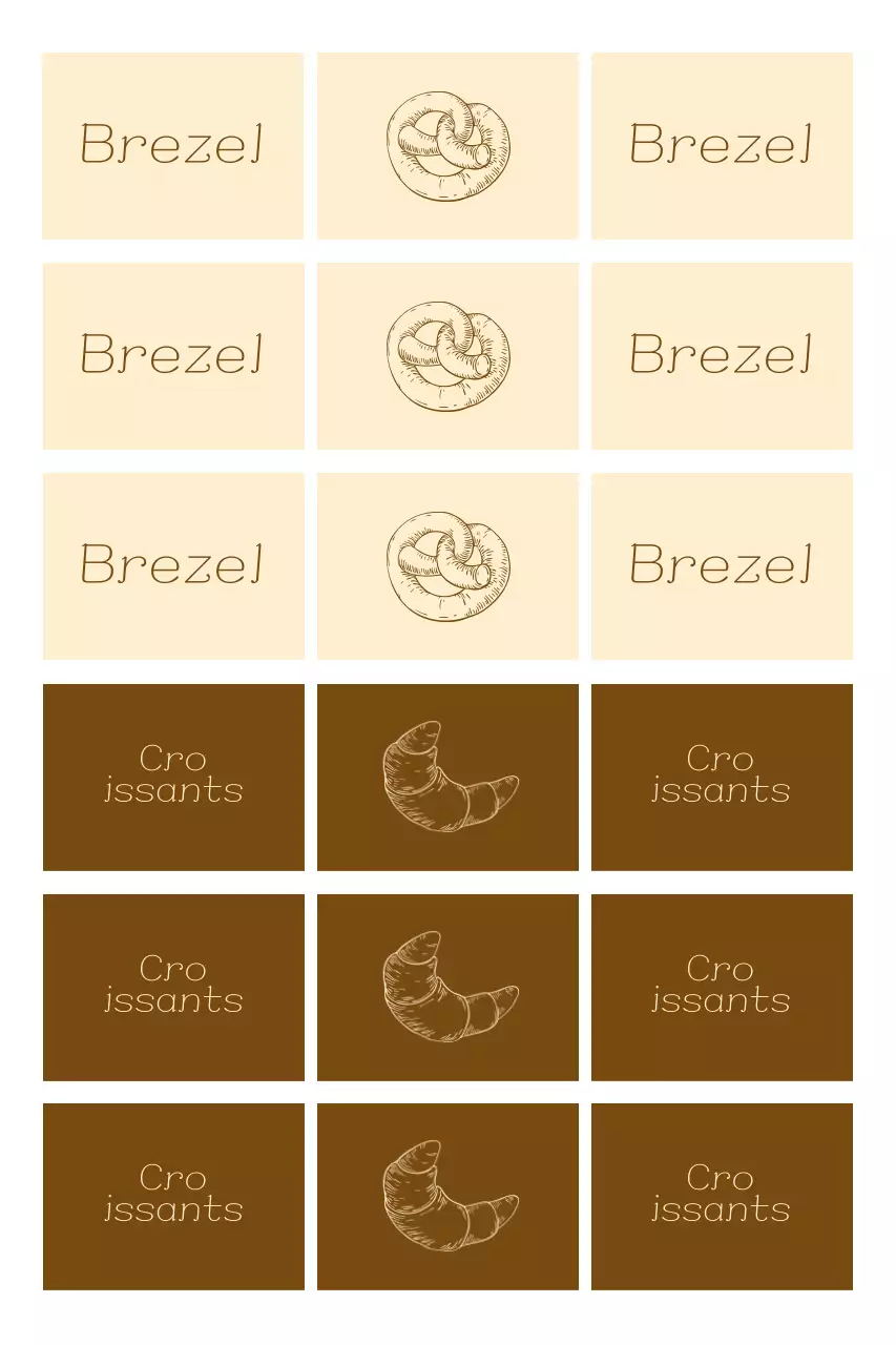 Beige einfache Bäckerei Sticker