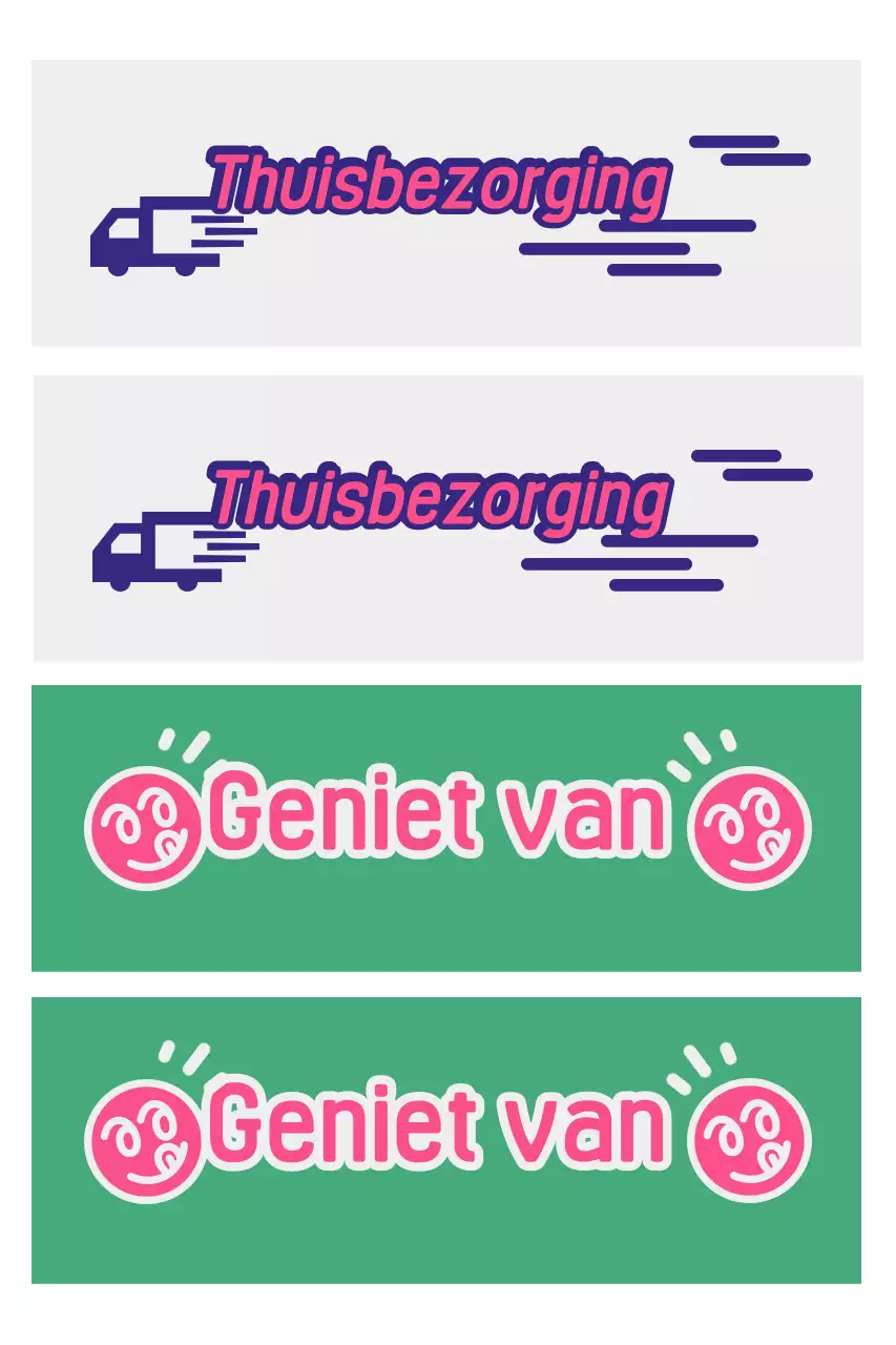 Roze Eenvoudige Bezorgadvertentie