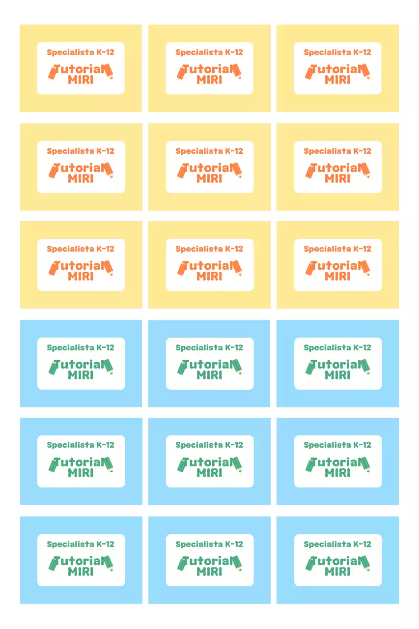 Adesivo educativo semplice giallo