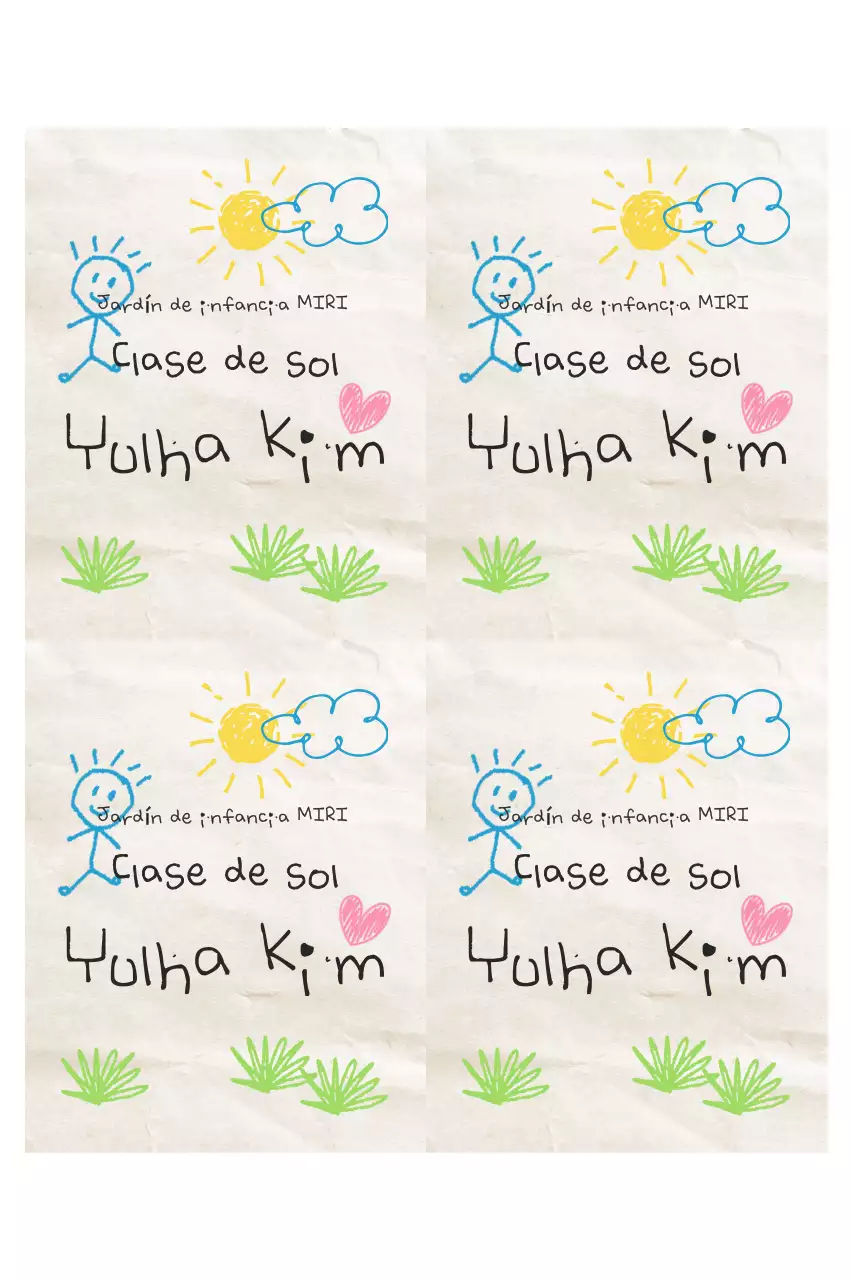 Papelería de jardín de infantes linda de color beige