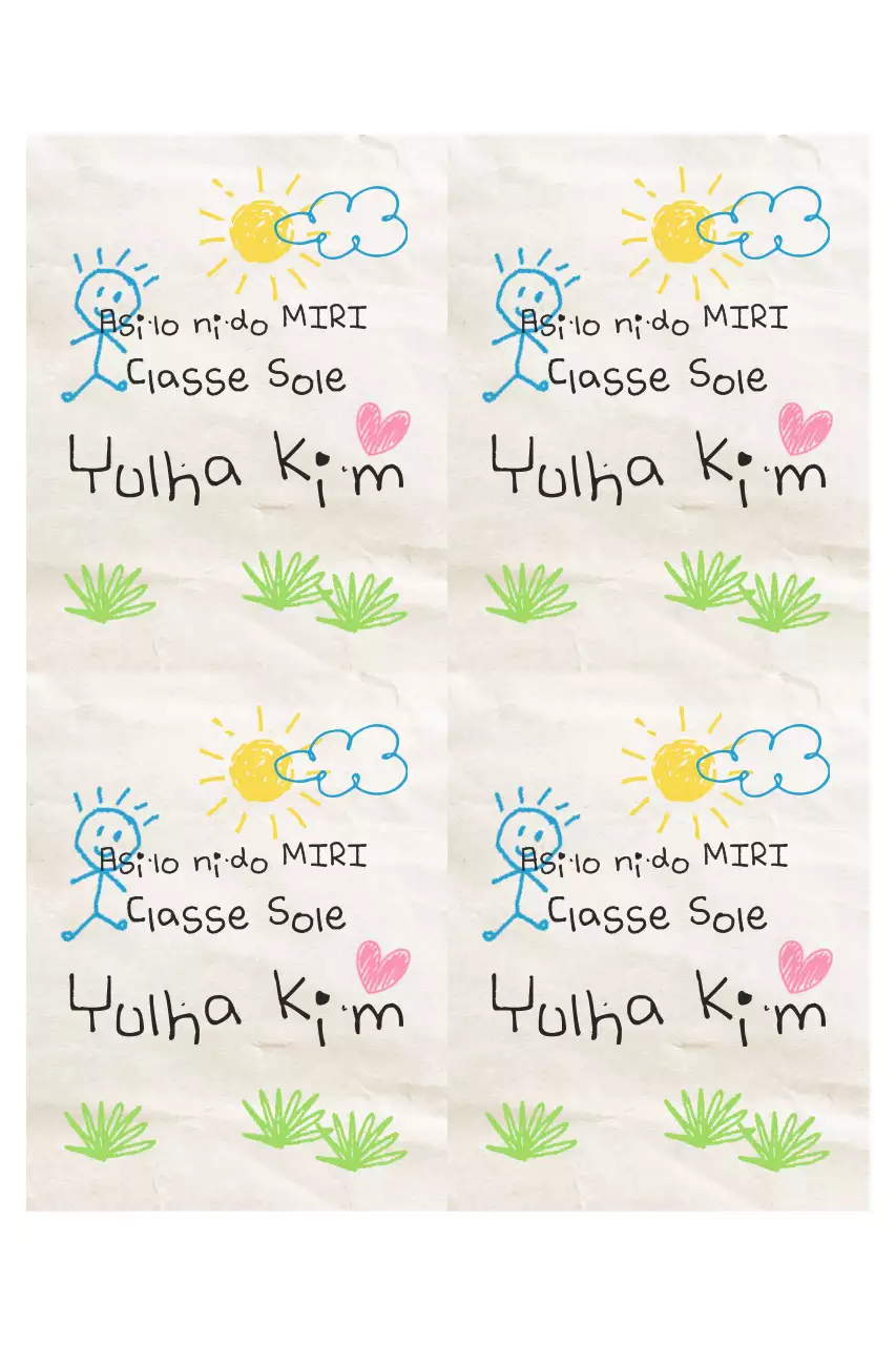 Carina cancelleria beige per l'asilo