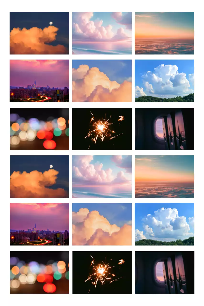 Pegatina de paisaje minimalista lila