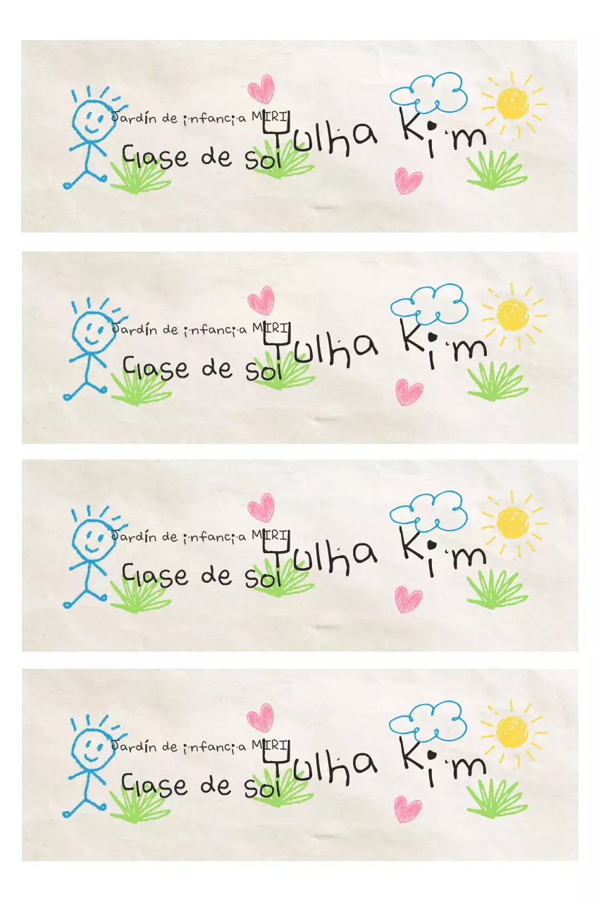 Papelería de jardín de infantes linda de color beige