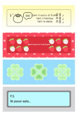 Adesivi di cancelleria viola e carini