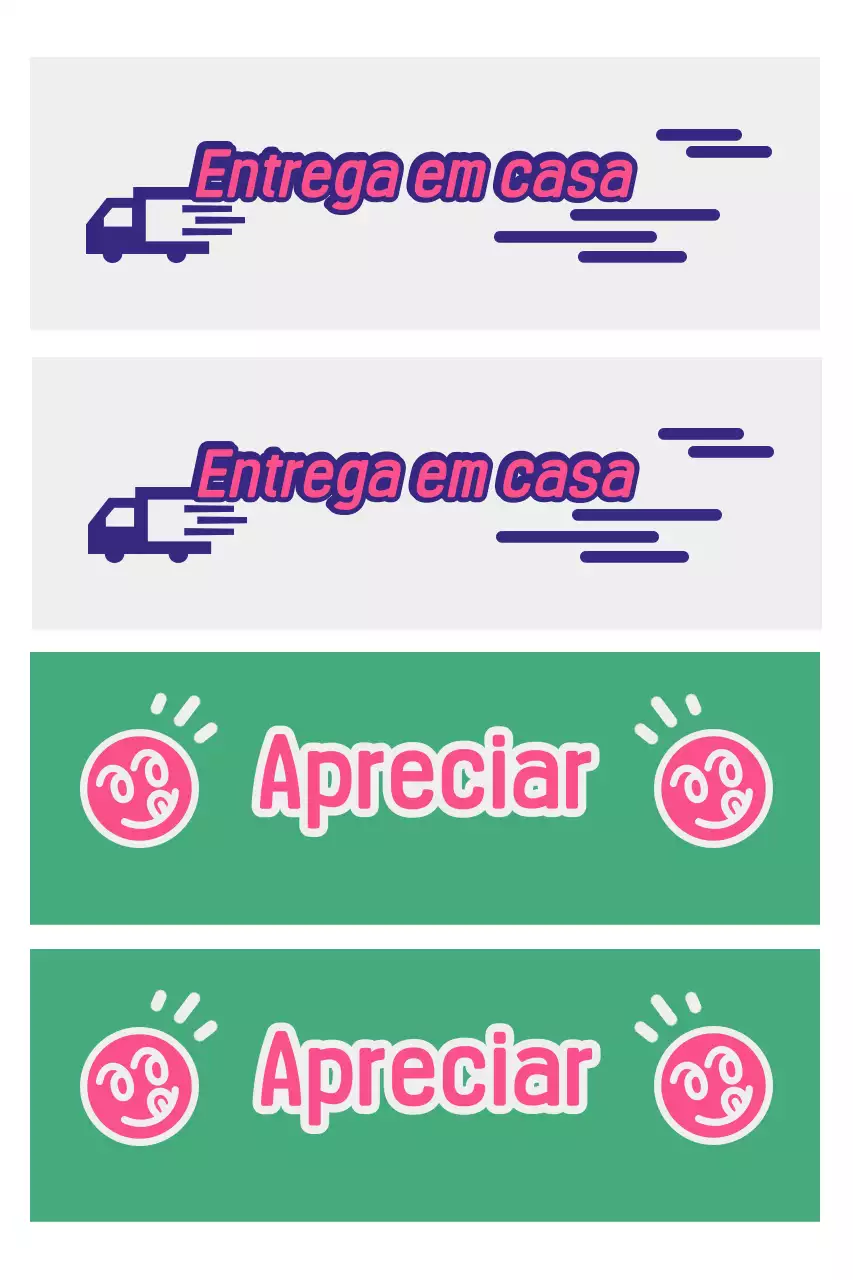 Anúncio de entrega simples rosa