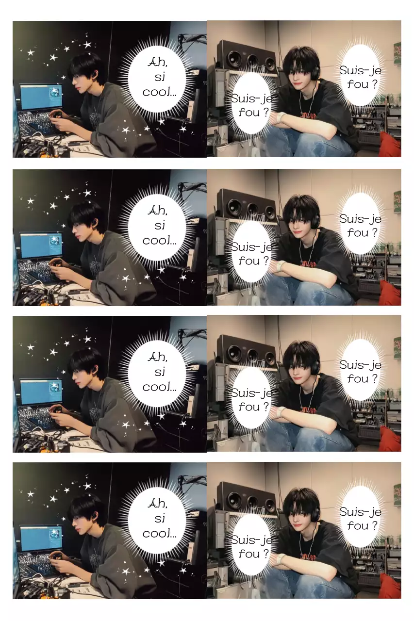 Mème de bande dessinée rétro noire