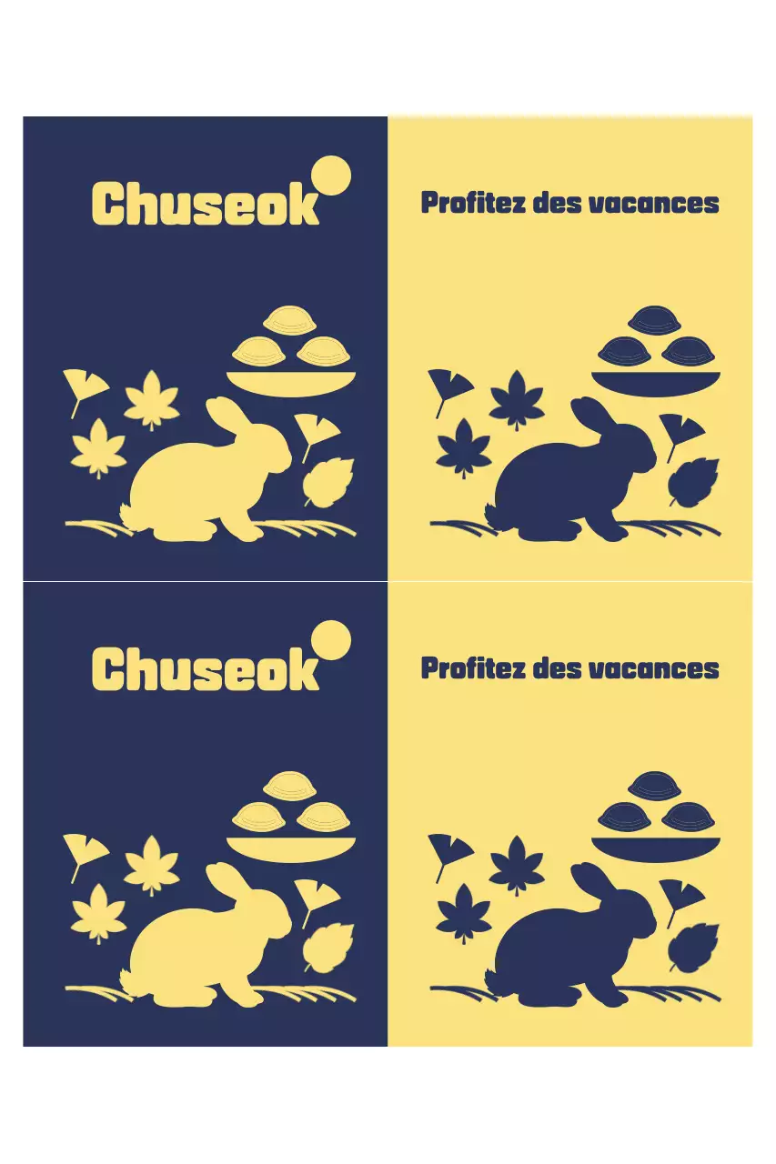 Célébration traditionnelle de Chuseok en bleu