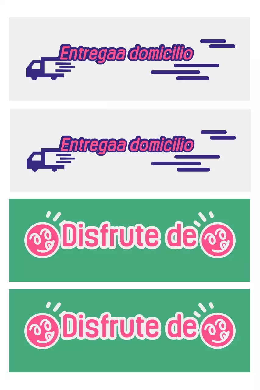 Anuncio de entrega simple rosa