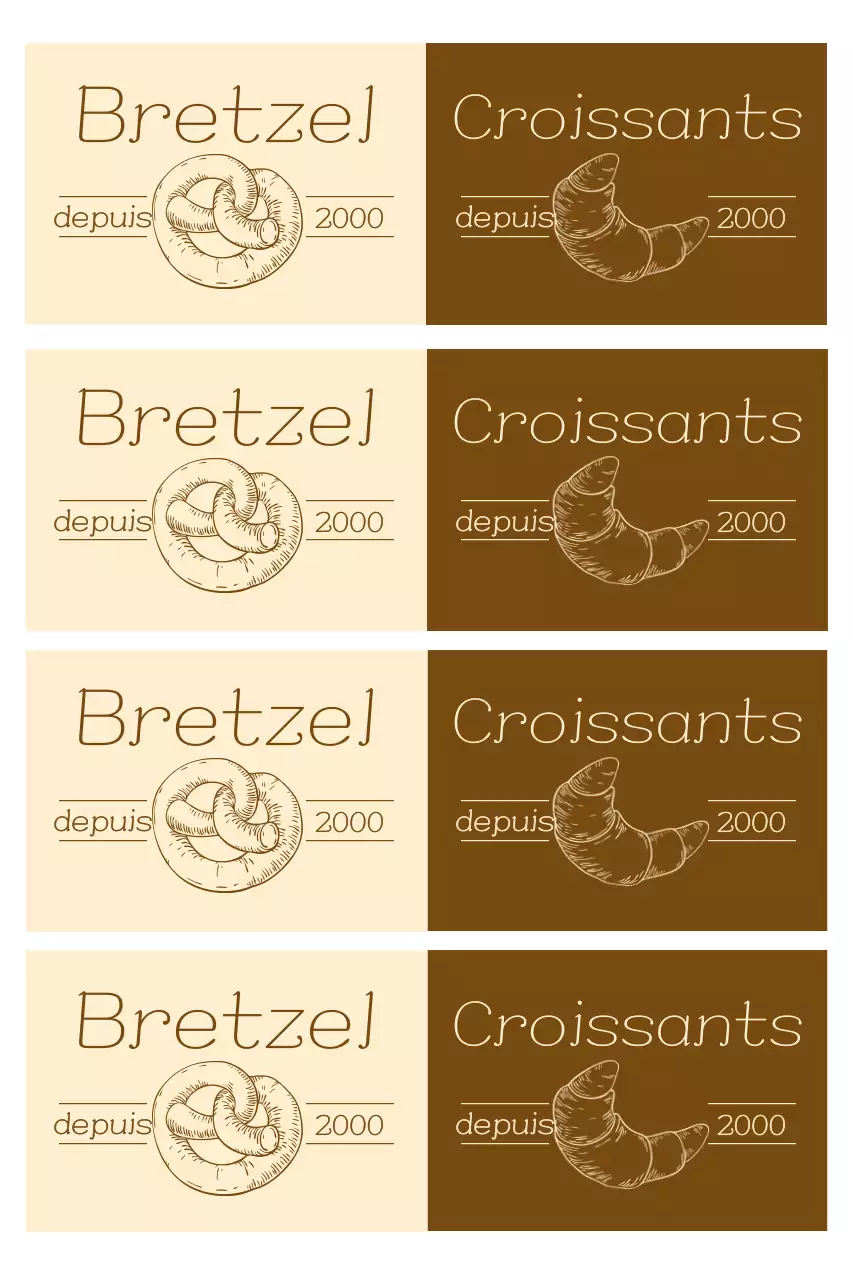 Logo de boulangerie vintage beige