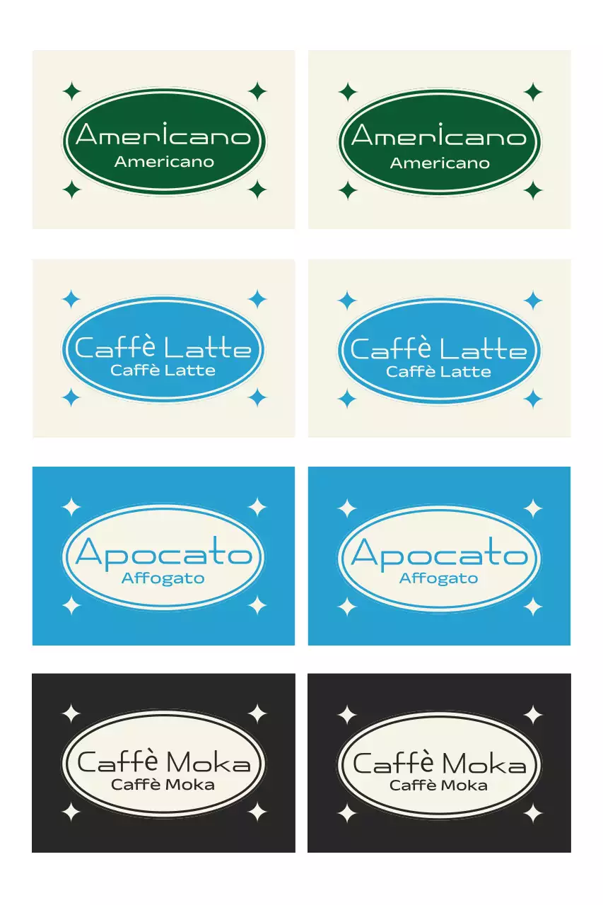 Adesivo caffè verde vintage