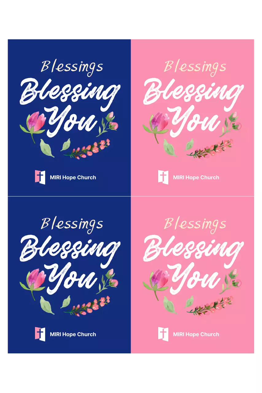 Pink Modern Blessing Message Event