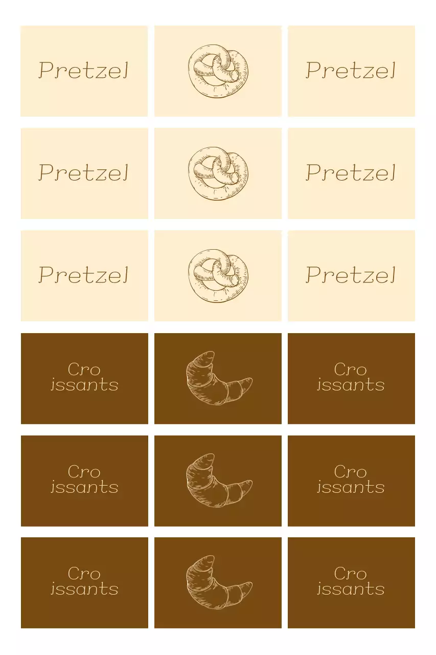 Pegatina de panadería sencilla beige