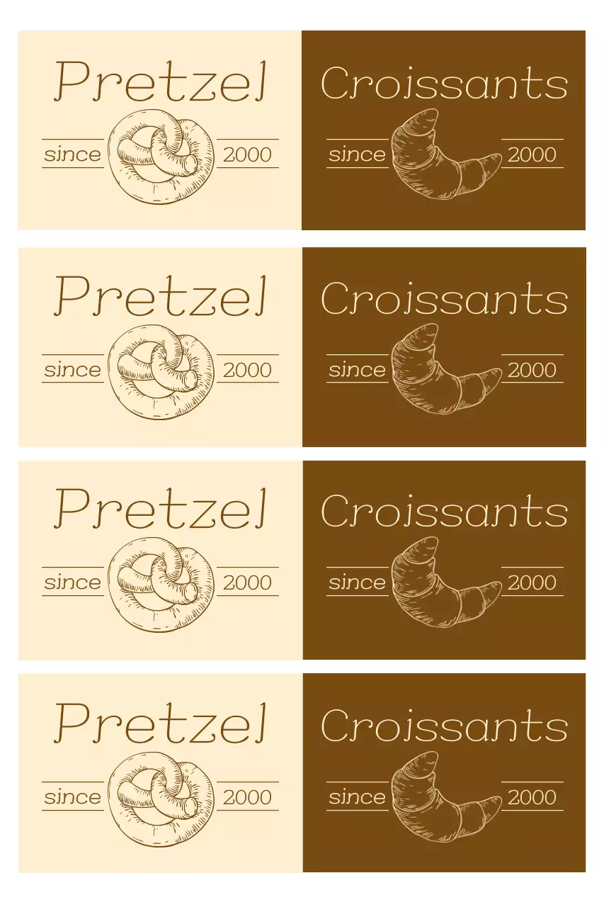 Logo tiệm bánh cổ điển màu be