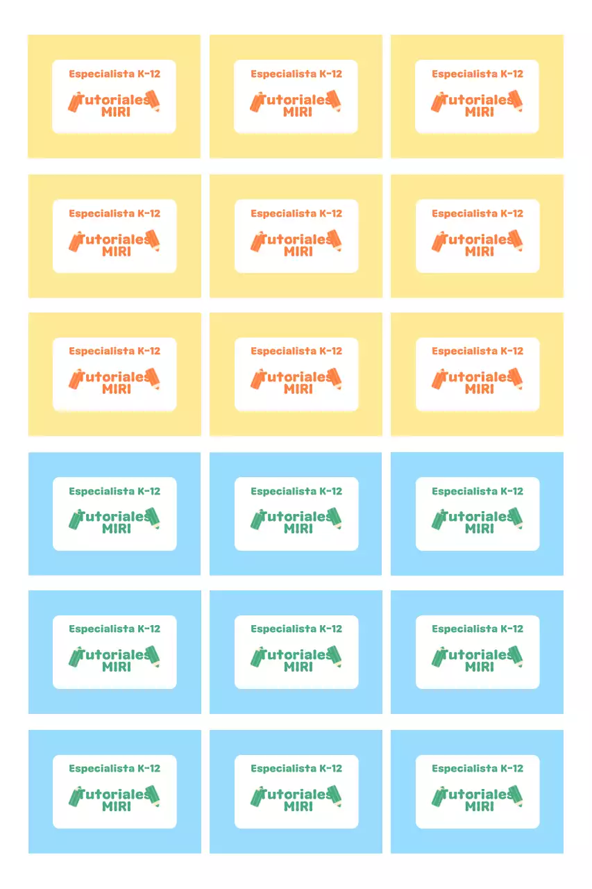 Pegatina amarilla de educación simple