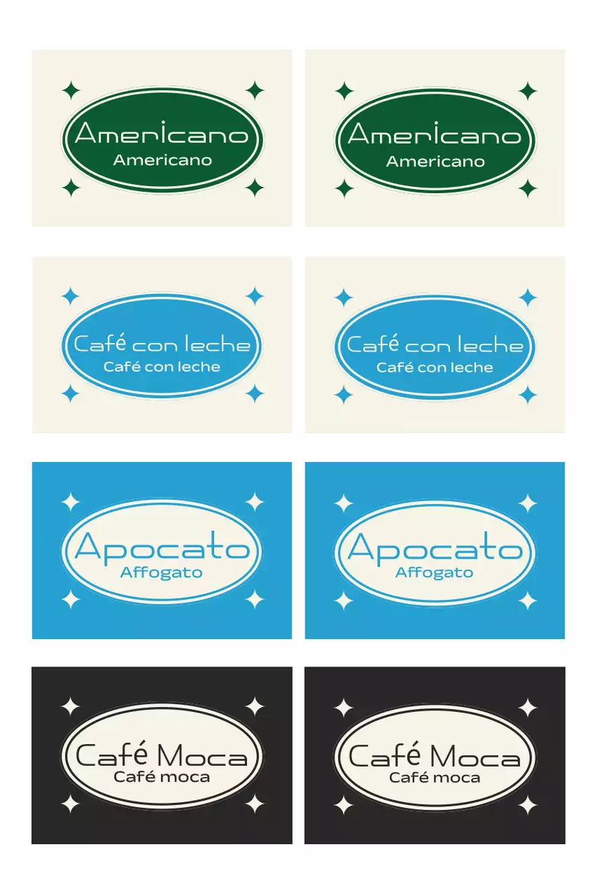 Pegatina de café vintage verde