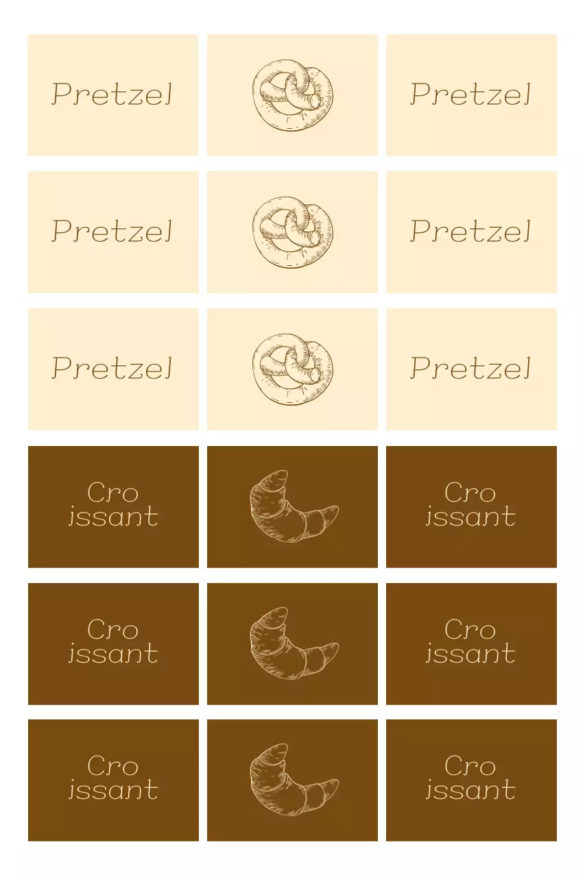 Adesivo beige semplice per panetteria