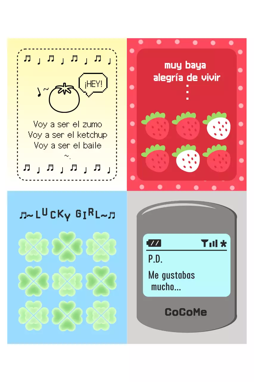 Postal de música retro morada