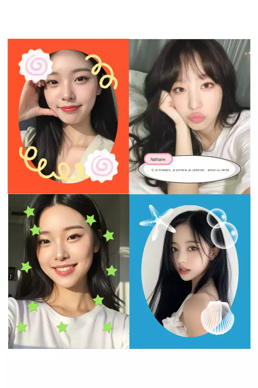 Cadre photo Orange Baby Life 4-Cut