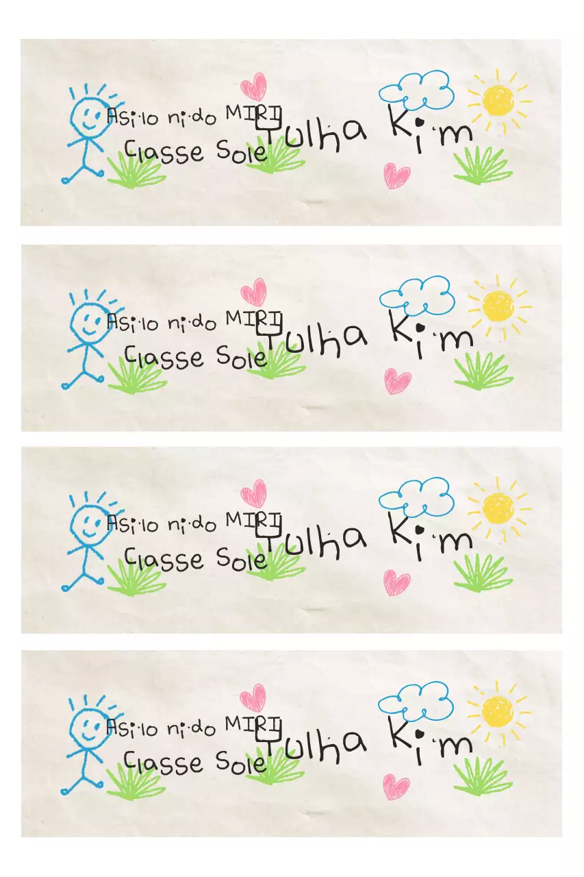 Carina cancelleria beige per l'asilo