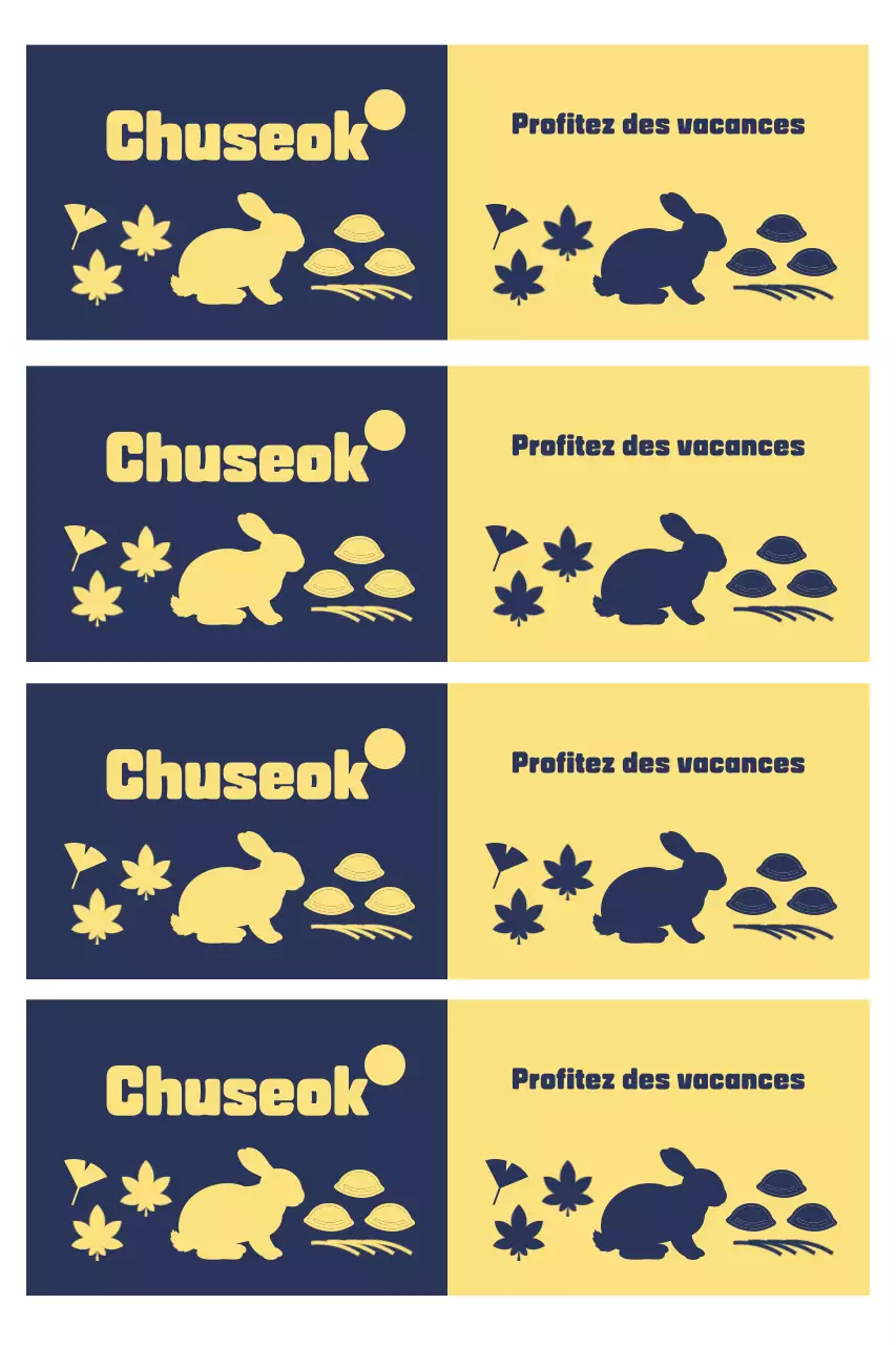 Salutations traditionnelles bleues de Chuseok