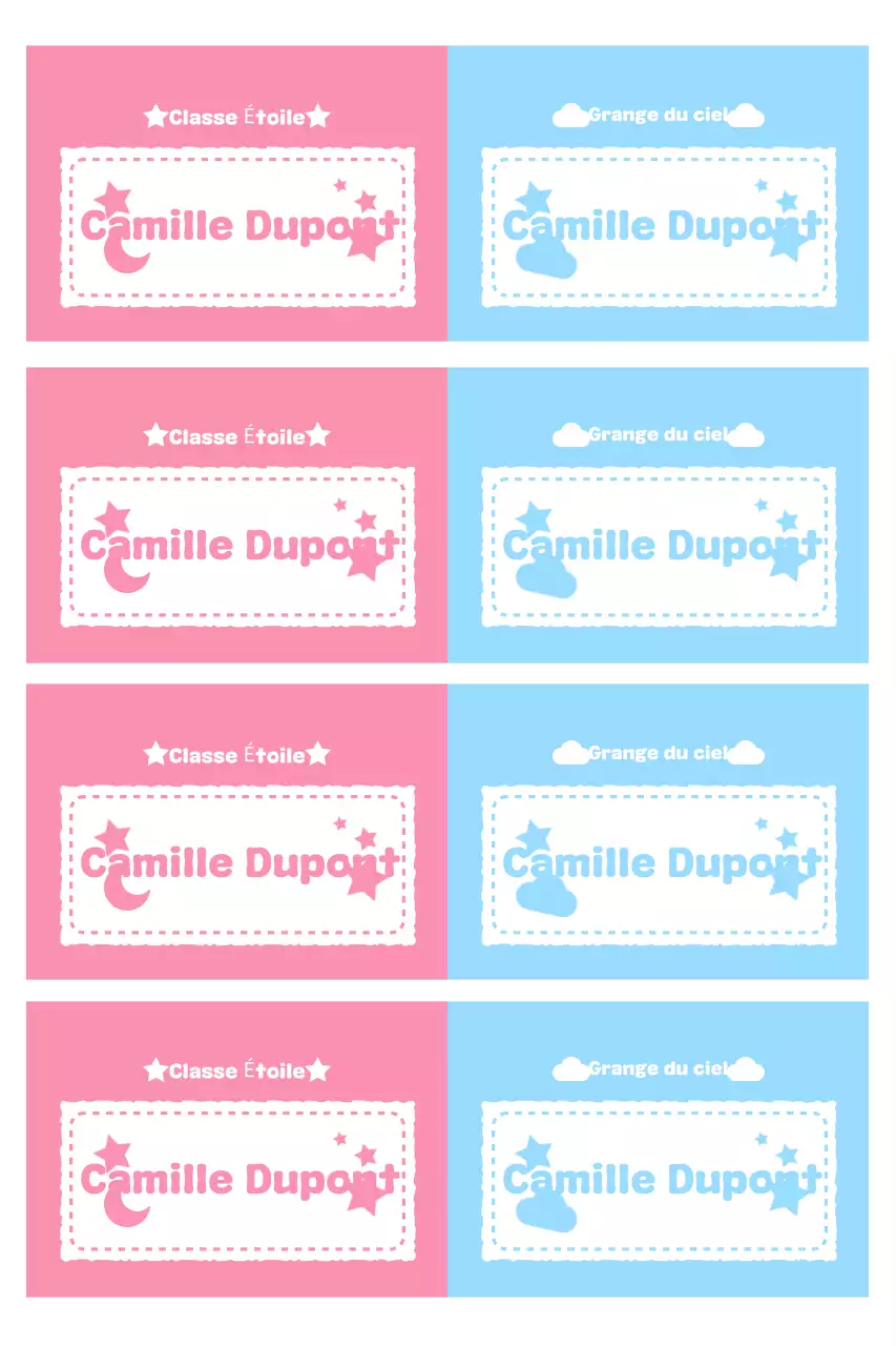 Autocollants roses mignons pour la maternelle