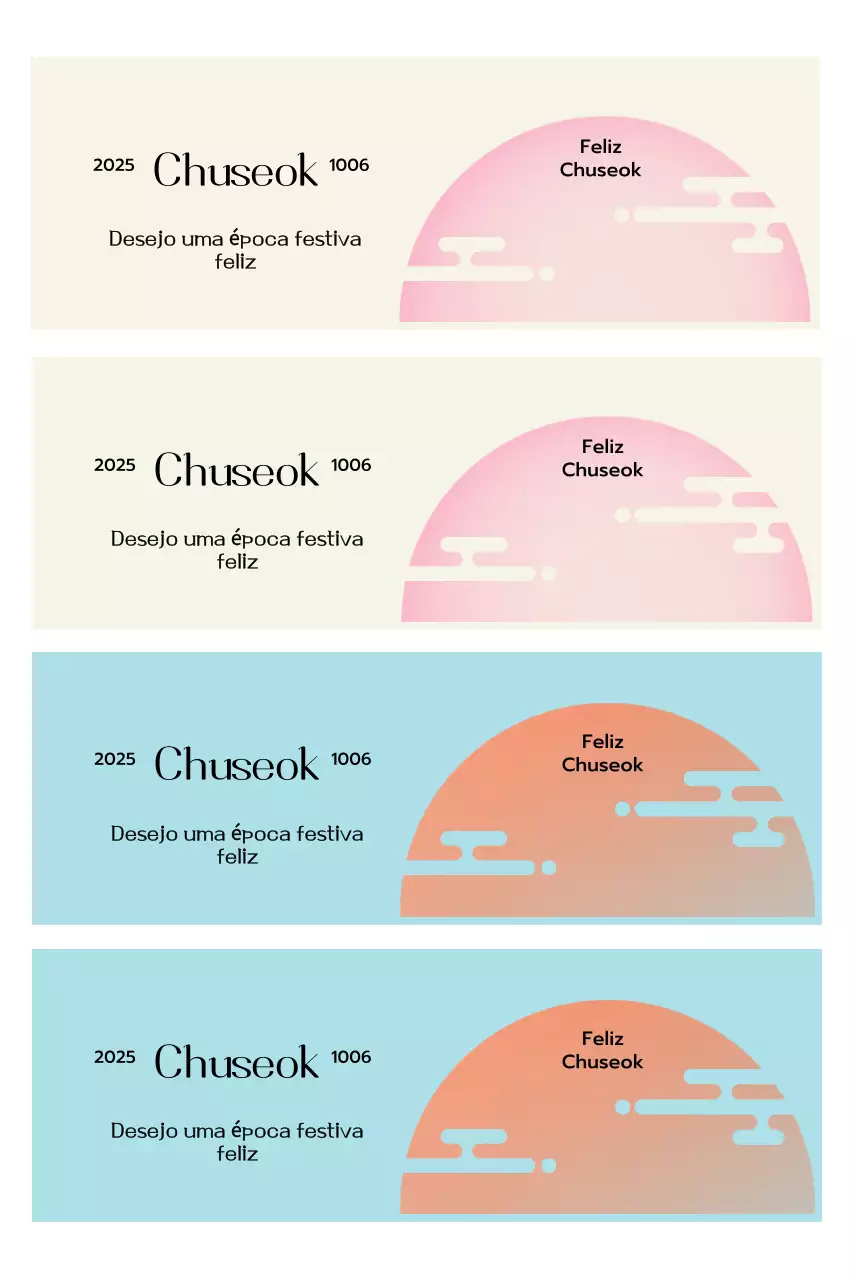 Celebração Chuseok Simples Bege