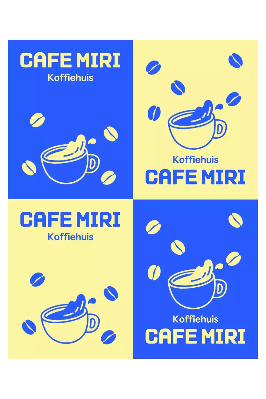 Blue Simple Cafe Promotie