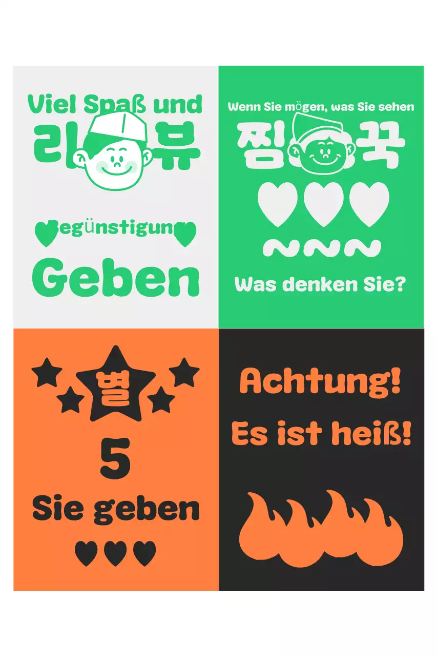 Orange Pop Bewertungsanfrage-Aktion
