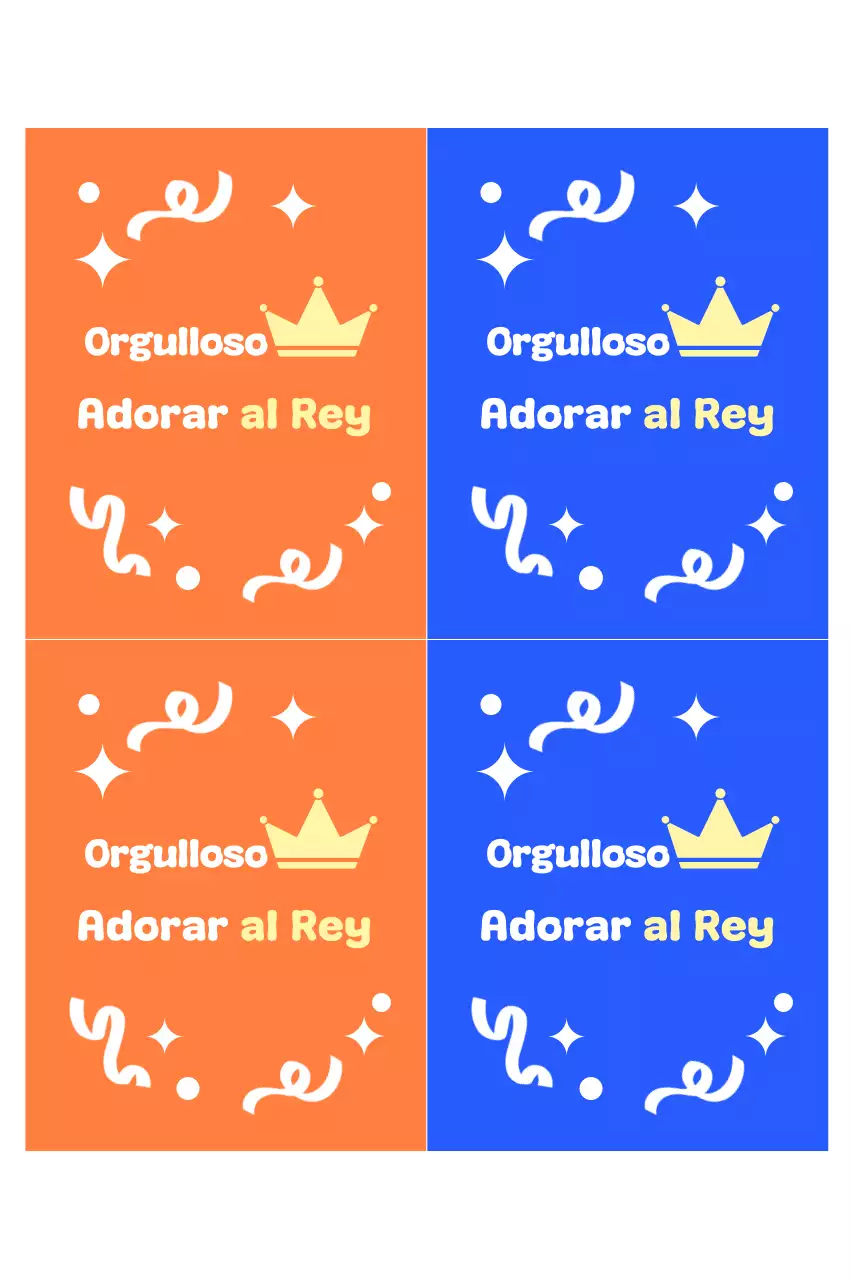 Postal religiosa pop naranja