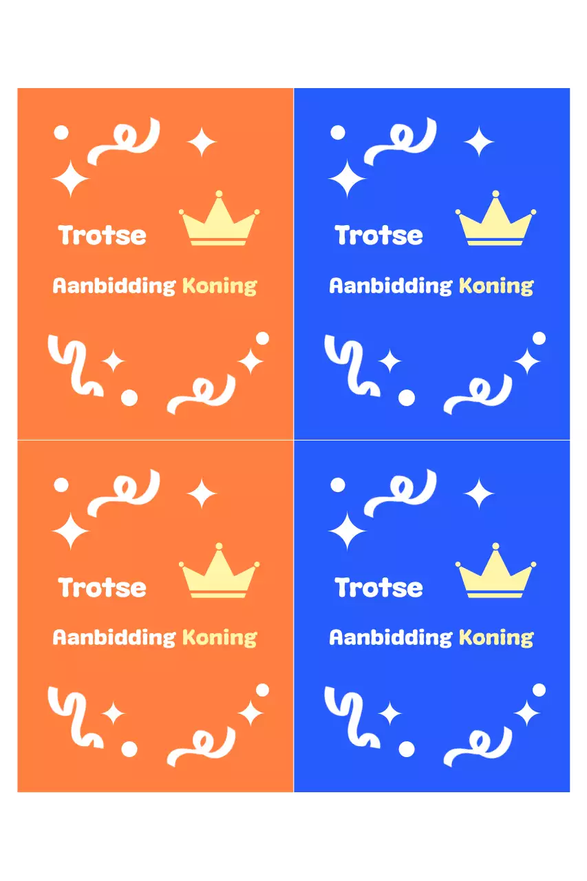 Oranje Pop Religieuze Ansichtkaart