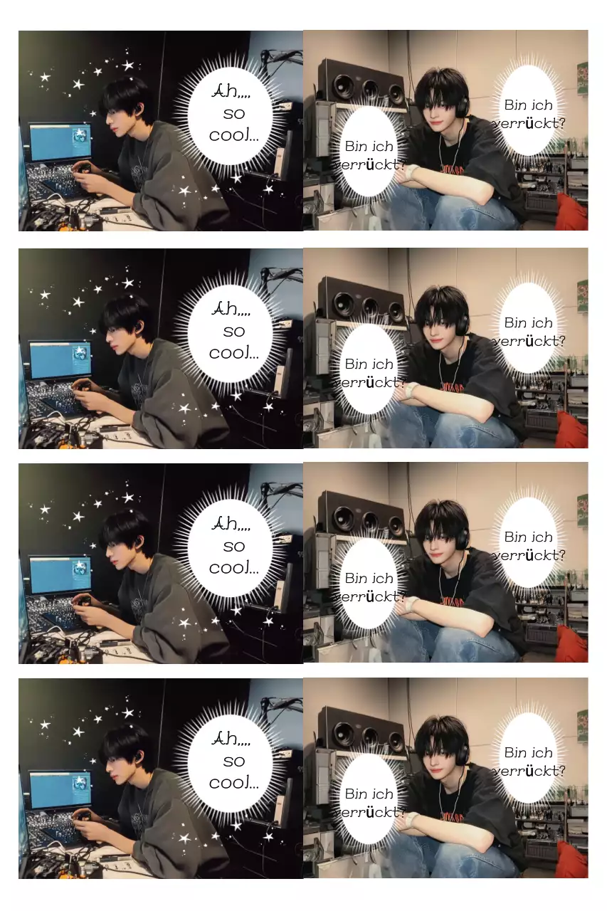 Schwarzes Retro-Comic-Meme