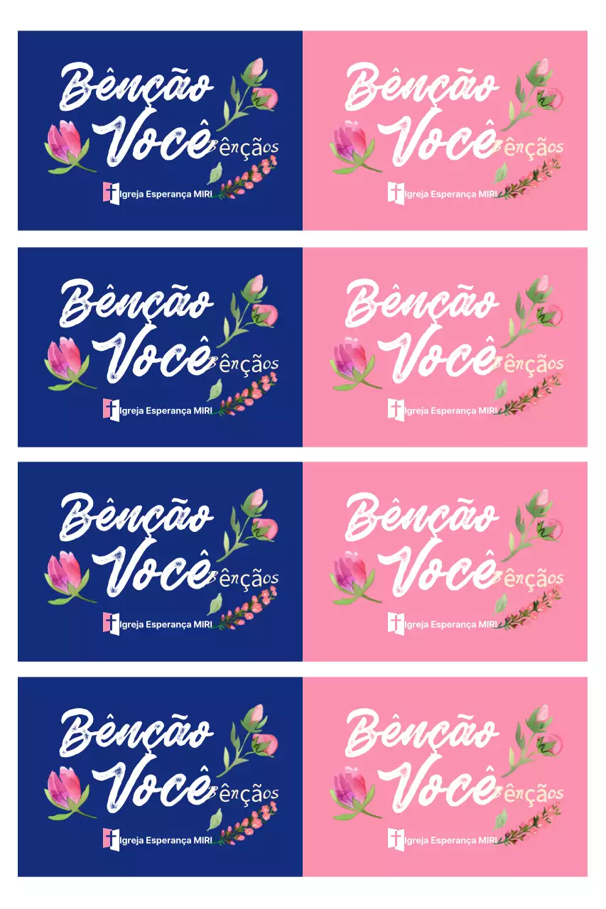 Saudações de bênçãos simples rosa