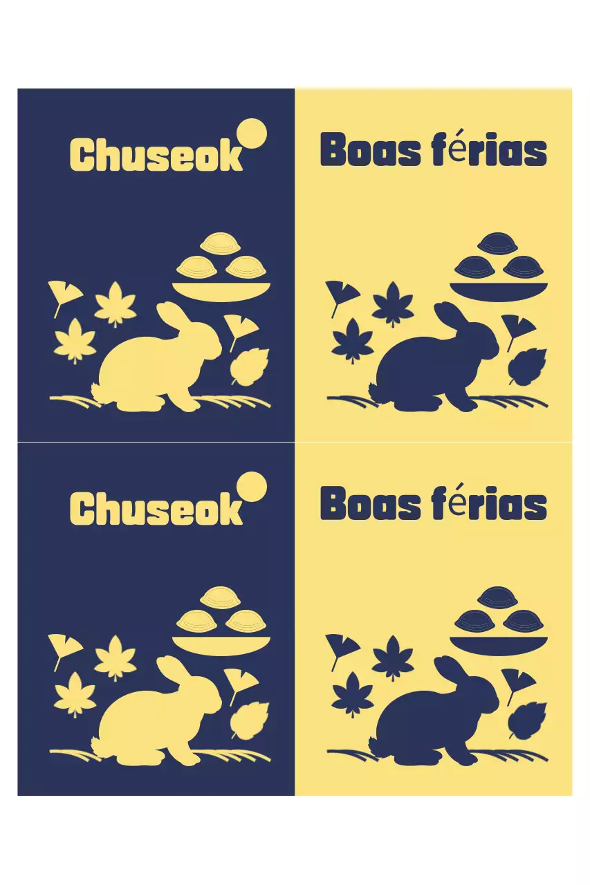 Celebração tradicional azul de Chuseok