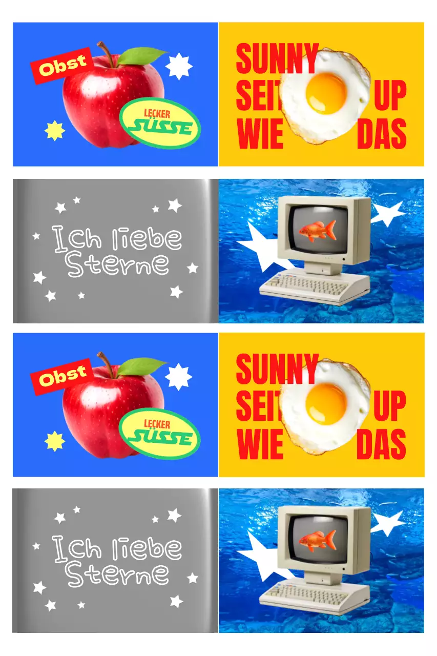 Blaue Pop-Art-Grafikdesign-Werbung