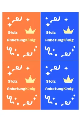 Orange Pop Religiöse Postkarte